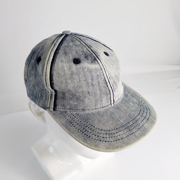 Brimmz Acid Wash Denim Snapback Baseball Hat Ball Cap, Adult Large Streetwear - Picture 2 of 8